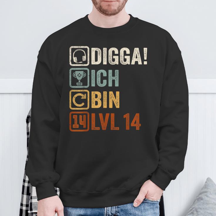 With Digga Ich Bin 14 Jahre Junge Geburtstag Sweatshirt Geschenke für alte Männer