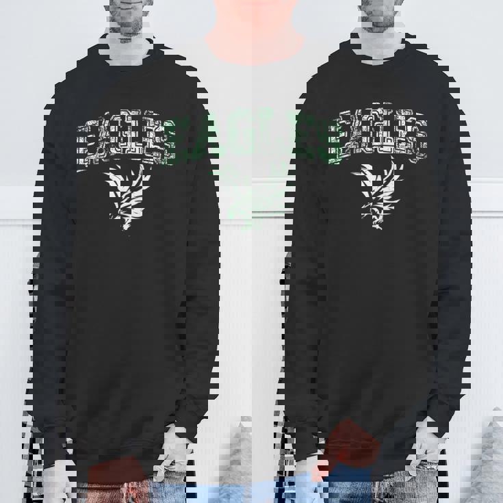 Distressed Eagles Vintage Flying Eagles Fly Bird Sweatshirt Gifts for Old Men