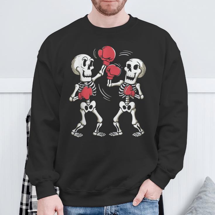 Divertido Boxeador Para Amantes Del Boxeo Kickboxing Esqueleto Camisa de entrenamiento Regalos para ancianos