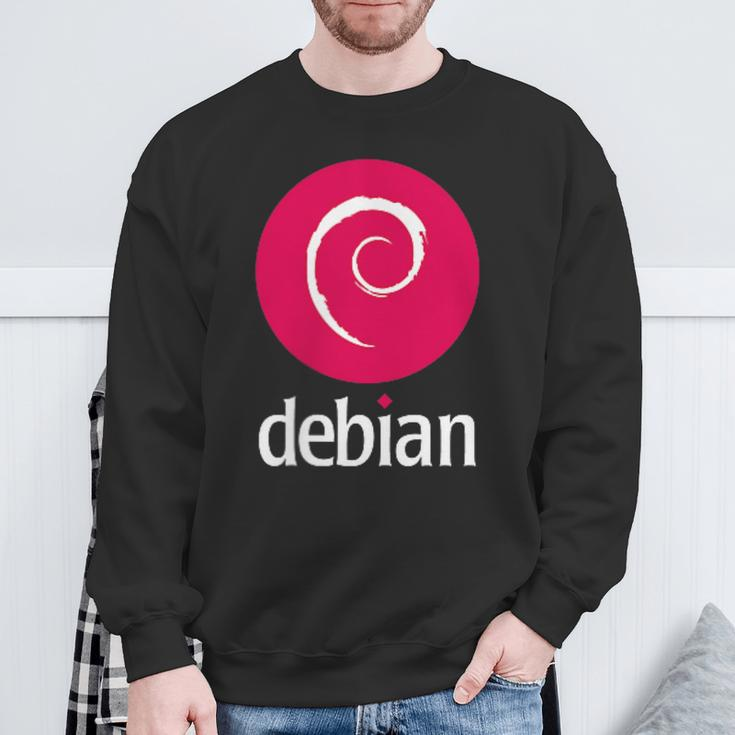 Double-Sided Debian Linux Software Of The Dedicated Community Sweatshirt Geschenke für alte Männer