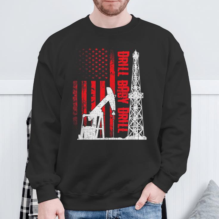 Drill Baby Drill Oil Field Worker Sweatshirt Geschenke für alte Männer