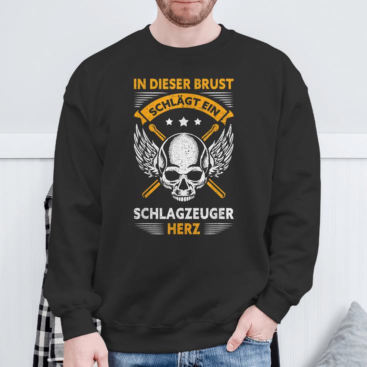 Drummers Heart Drumsticks Drums Sweatshirt Geschenke für alte Männer