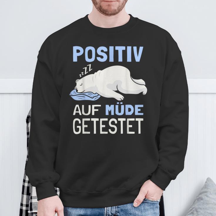 Eisbär Auf Positiv Müde Tested Sleep S Sweatshirt Geschenke für alte Männer