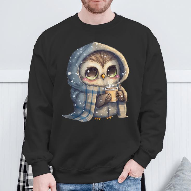 Eule Wald Mythologie Nachteule Sweatshirt Geschenke für alte Männer