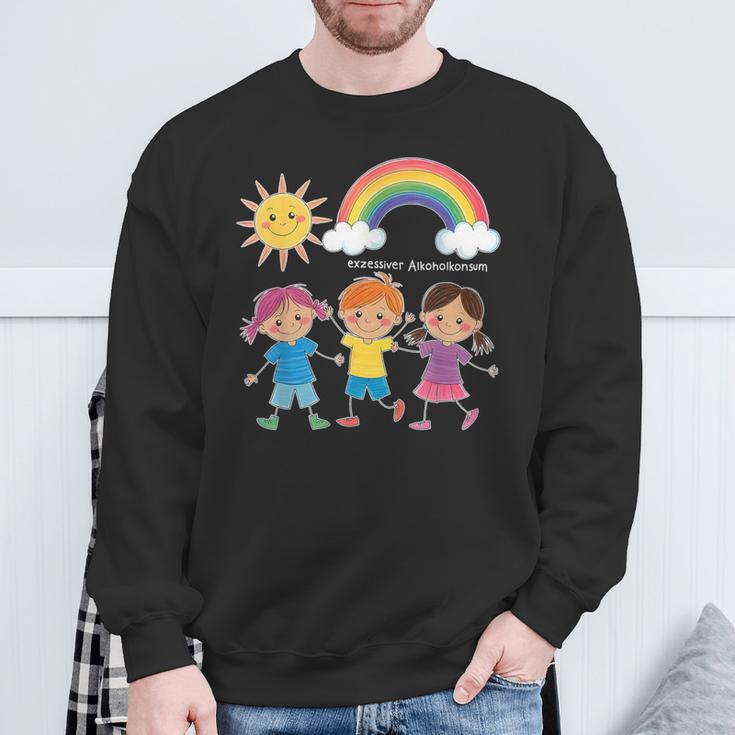 Excessive Alcohol Consumption X Children's Drawing Sweatshirt Geschenke für alte Männer