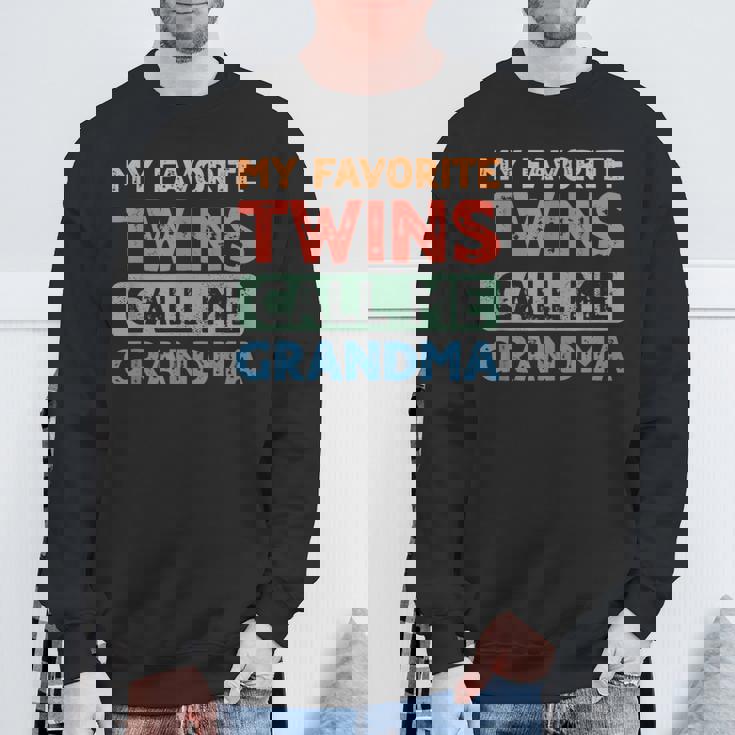My Favorite Twins Call Me Grandma Twin Grandmother Sweatshirt Gifts for Old Men