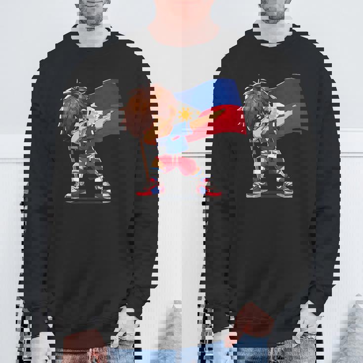 Filipino Dabbing Boy Philippines Flag Pinoy Boy Dab Sweatshirt Gifts for Old Men