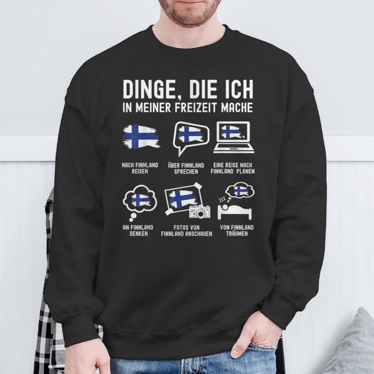 Finland Dinge Die Ich In Der Freizeit Mache Sweatshirt Geschenke für alte Männer