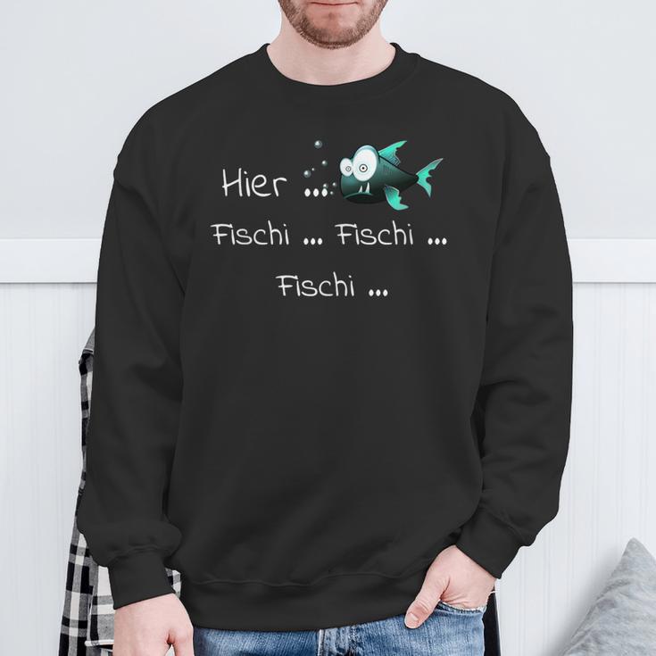 Here Fischi As A For Anglers Sweatshirt Geschenke für alte Männer