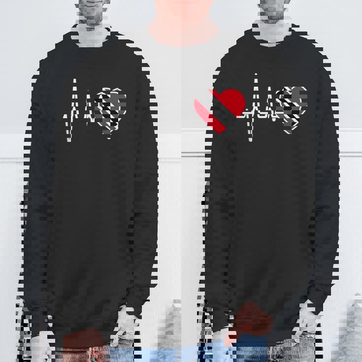 Flag Trinidad And Tobago Heartbeat Sweatshirt Gifts for Old Men