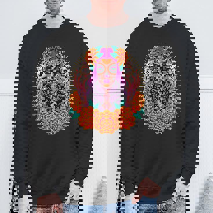Fleurs De Crâne De La Catrina Dia De Los Muertos Sweater e Cadeaux pour les vieillards