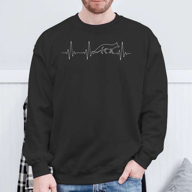 Fox Heartbeat For Fox Lovers And Foxes Sweatshirt Geschenke für alte Männer