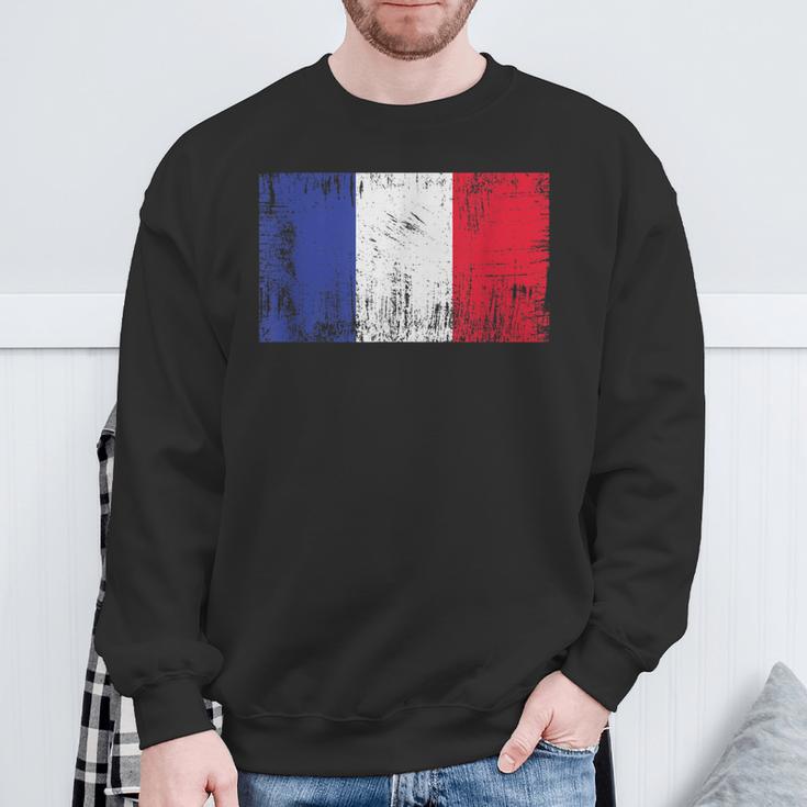 France Flag French Flag Football Fan Sweatshirt Geschenke für alte Männer