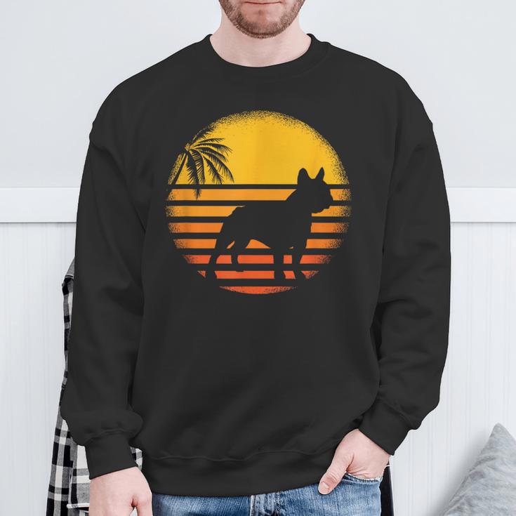 Frenchie Bully Retro French Bulldog Sweatshirt Geschenke für alte Männer