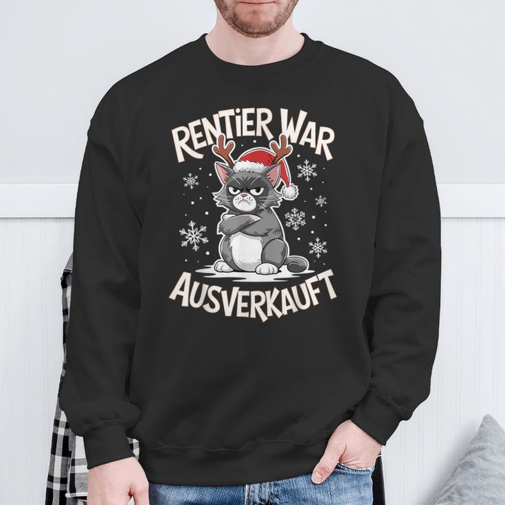 Christmas Cat Reindeer Was Out Sold Out Sweatshirt Geschenke für alte Männer