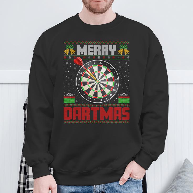 Dart Game Merry Dartmas Xmas Santa Ugly Dart's Christmas Sweatshirt Geschenke für alte Männer