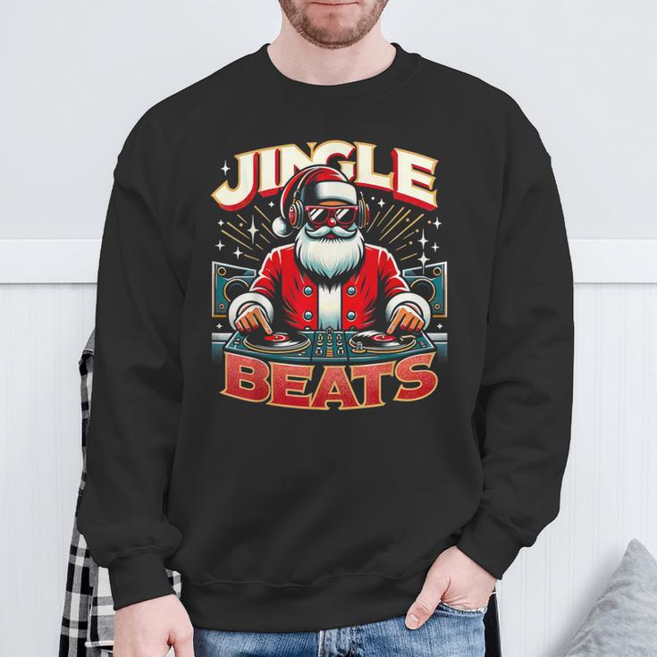 Jingle Beats Music Dj Santa Christmas Ugly Xmas Sweatshirt Geschenke für alte Männer