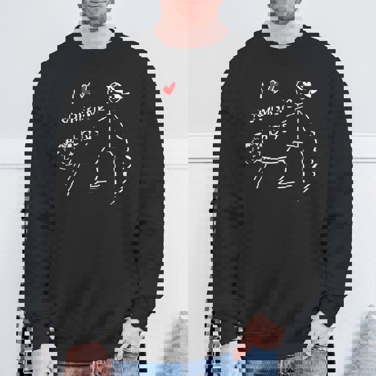 I Love Submissive Boys I Heart Submissive Boys Sweatshirt Gifts for Old Men