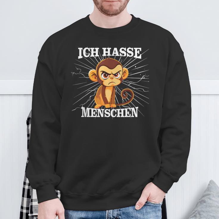 Monkey Meme Based I Hate People Saying Sweatshirt Geschenke für alte Männer