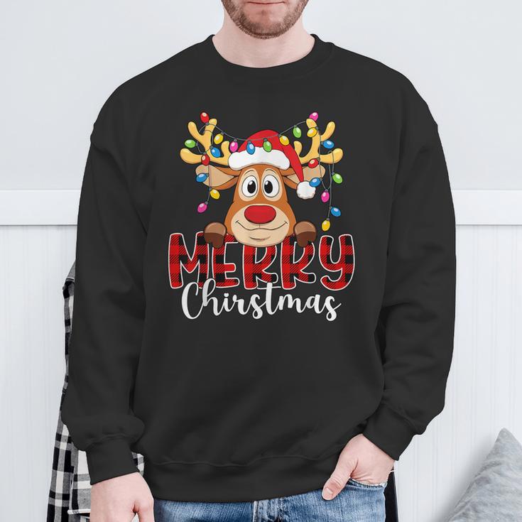 Reindeer Merry Christmas Family Sweatshirt Geschenke für alte Männer