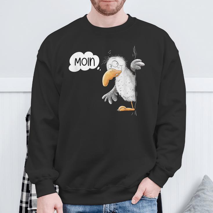 Seagull Cartoon I Sea Bird Animal Motif Moin North Sea Sweatshirt Geschenke für alte Männer