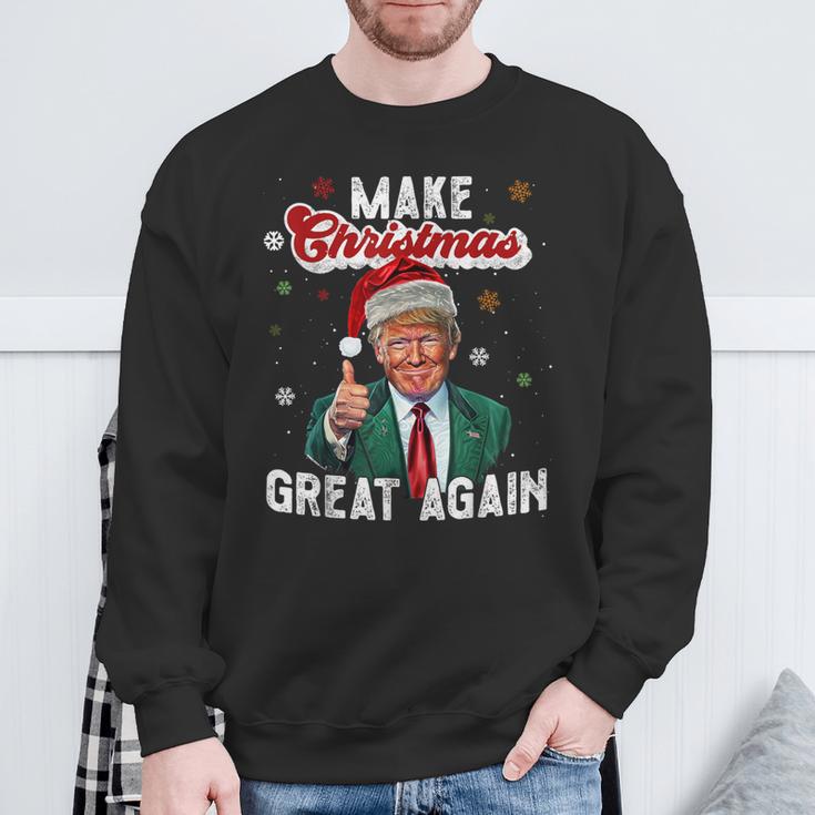 Trump Make Christmas Again Ugly Christmas Sweater Sweatshirt Geschenke für alte Männer