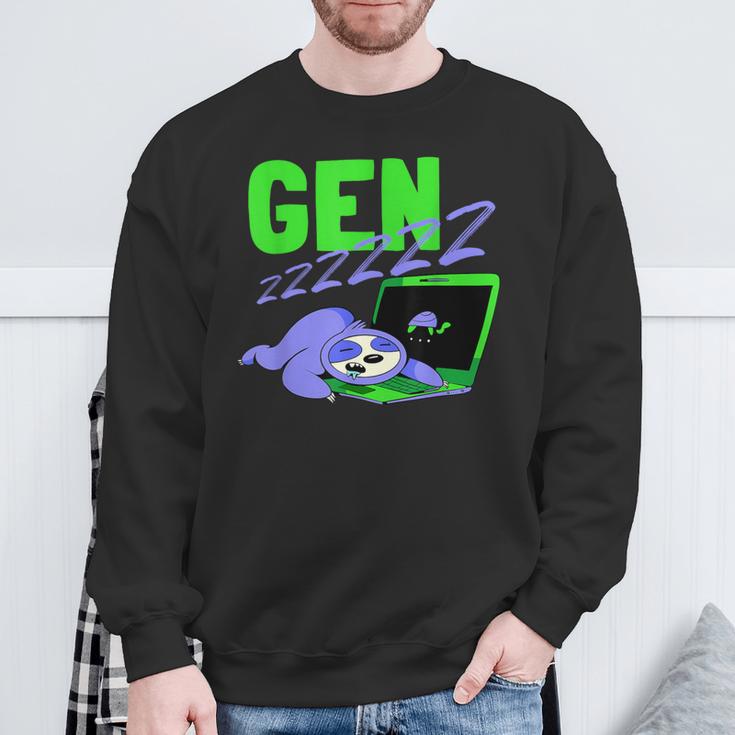 Gen Z Slogan Sleeping Fault Gen Zzz Generation Z Sweatshirt Geschenke für alte Männer