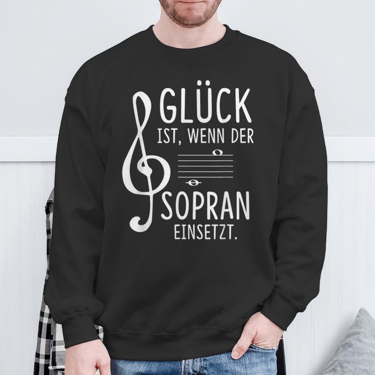 Glück Ist Wenn Der Soprano Insert Choir Singer Sweatshirt Geschenke für alte Männer