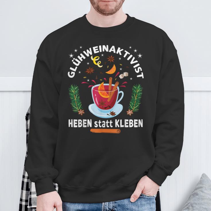 Glühweinaktivist Heben Statt Kleben Glühwein Aktivist Sweatshirt Geschenke für alte Männer