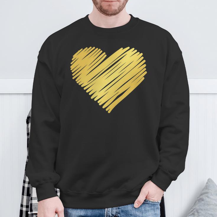 Golden Heart Sweatshirt Geschenke für alte Männer