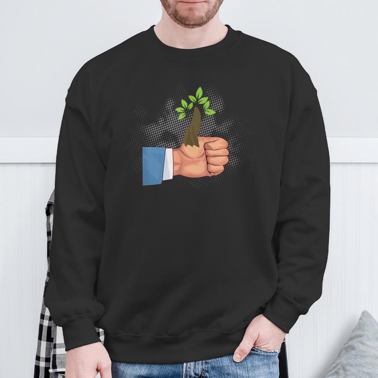 Green Thumb Hobby Gardener Gardening Gardening Sweatshirt Geschenke für alte Männer