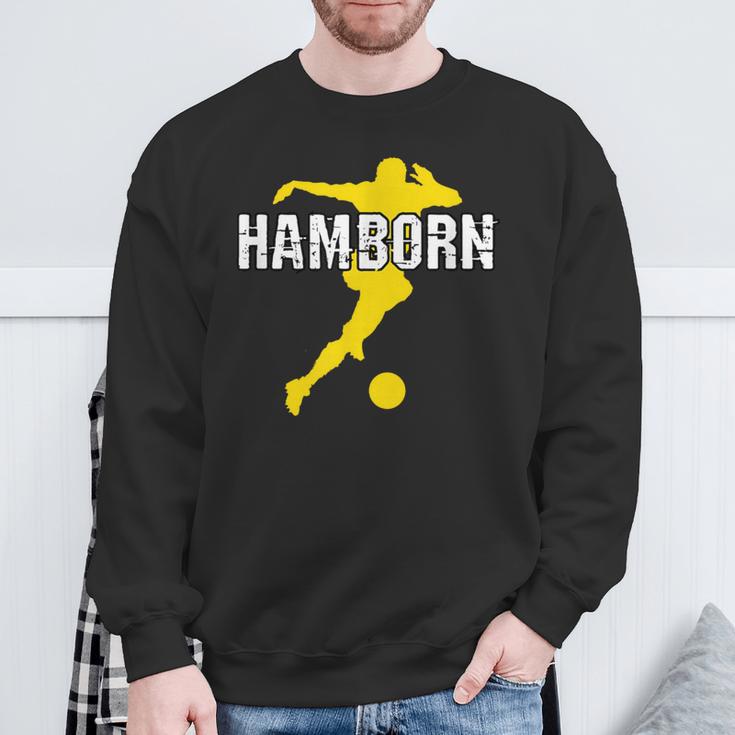 Hamborn Football Kicken Fan Nrw Stadium Yellow Sweatshirt Geschenke für alte Männer