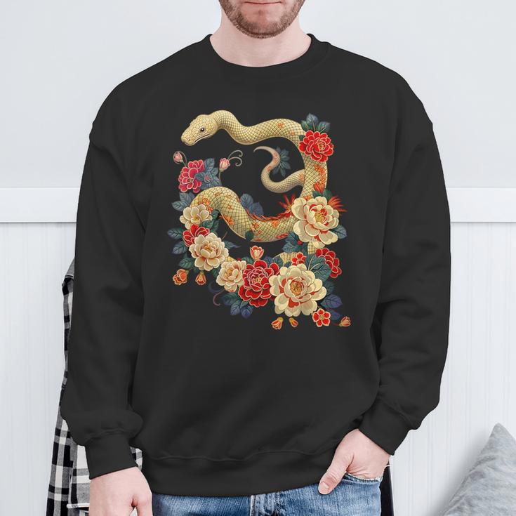 Happy Lunar New Year 2025 Year Of The Snake Zodiac Sweatshirt Geschenke für alte Männer