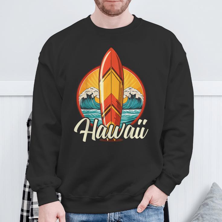 Hawaii Surfing Outfit Aloha Surfboard Retrointage Beach Sweatshirt Geschenke für alte Männer