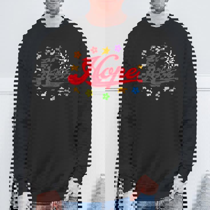The Hope Personalized Name Flowers On Stage Stars Sweatshirt Gifts for Old Men
