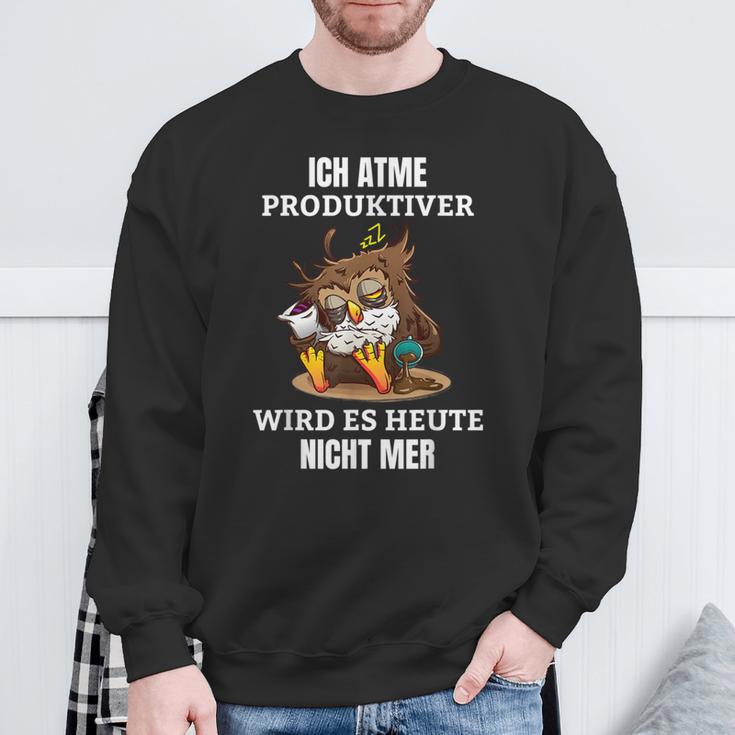 Ich Atme Produktiv Wird Es Heute Nicht Mehr Saying Sweatshirt Geschenke für alte Männer