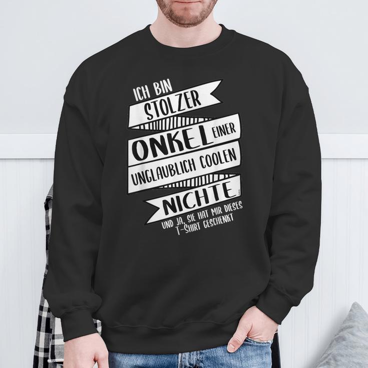 Ich Bin Stolzer Onkel Einer Coole Niche Sweatshirt Geschenke für alte Männer