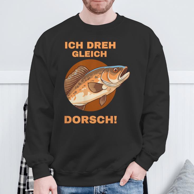 Ich Dreh Gleich Durch Dorsch Sweatshirt Geschenke für alte Männer