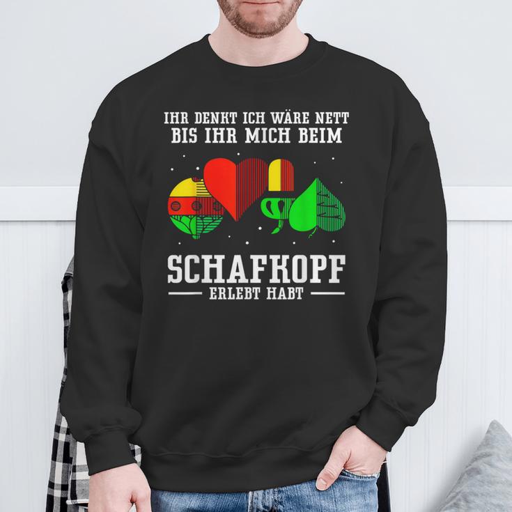 Ihr Denkt Ich Wäre Nett Sheepkopf Sweatshirt Geschenke für alte Männer