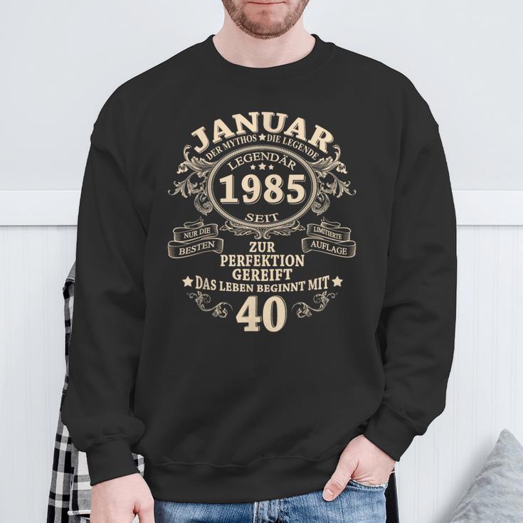 January 1985 40 Years intage 40Th Birthday Man Sweatshirt Geschenke für alte Männer