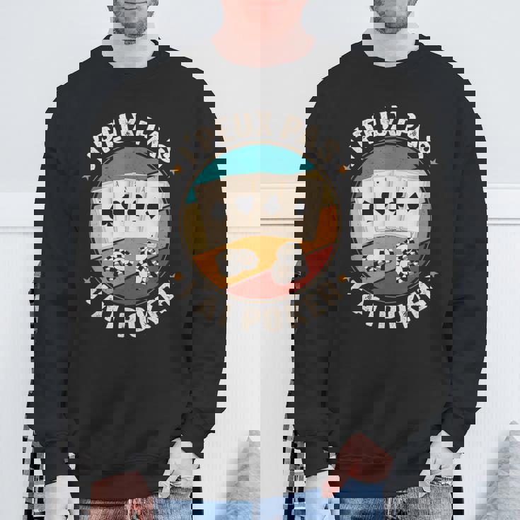 J'peux Pas J'ai Poker Humour Homme Joueur De Poker Noël Sweater e Cadeaux pour les vieillards