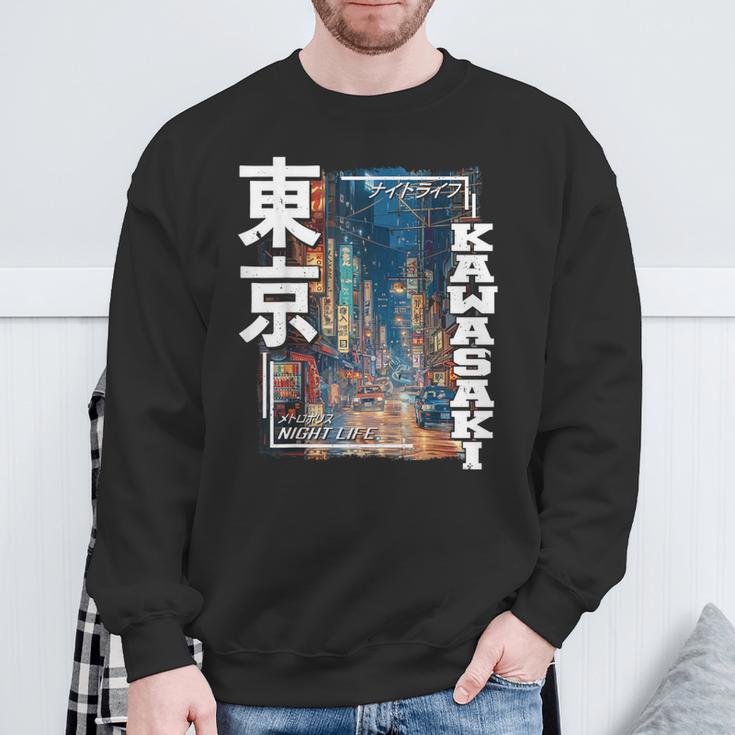 Kawasaki City Retro Japanese Aesthetic Streets Of Kawasaki Sweatshirt Geschenke für alte Männer