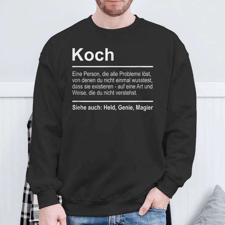 Koch Definition Saying Professional Kitchen Chef Sweatshirt Geschenke für alte Männer