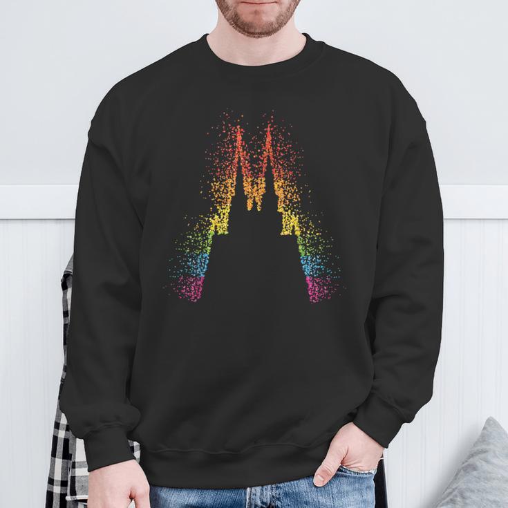 Kölner Dom Regenbogen Regenbogenfahne Pride Lgbtq Lesbisch Sweatshirt Geschenke für alte Männer