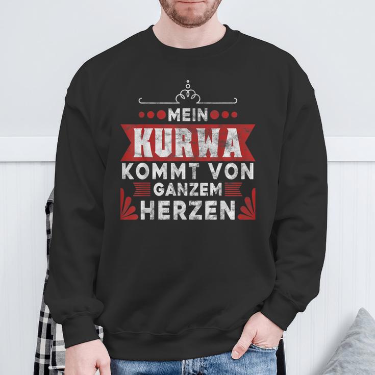 Kurwa Polish Poland Sweatshirt Geschenke für alte Männer