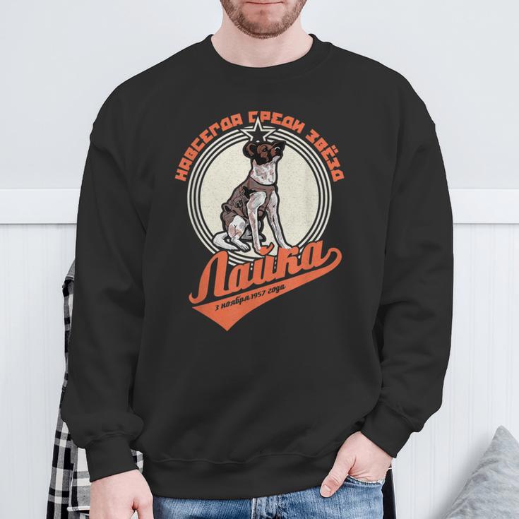 Laika Gagarin Dog Sputnik Propaganda Russia Ussr Sweatshirt Geschenke für alte Männer