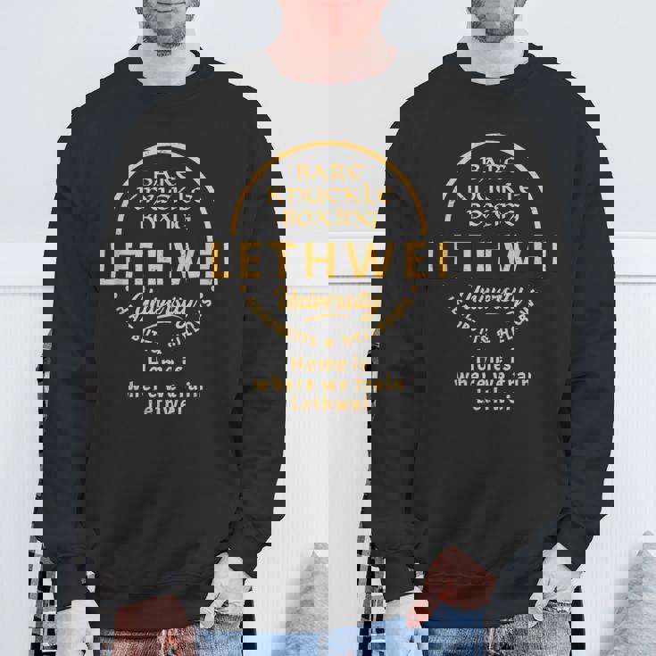 Lethwei Bare Knuckle Boxing University Burmese Boxing Sweatshirt Gifts for Old Men