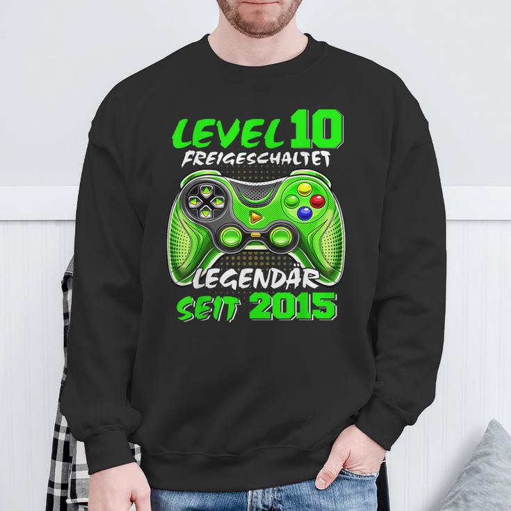 Level 10 Birthday Boy Gamer 2015 10Th Birthday Sweatshirt Geschenke für alte Männer