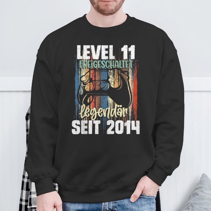 Level 11 Years Birthday Boy Gamer Since 2014 Sweatshirt Geschenke für alte Männer