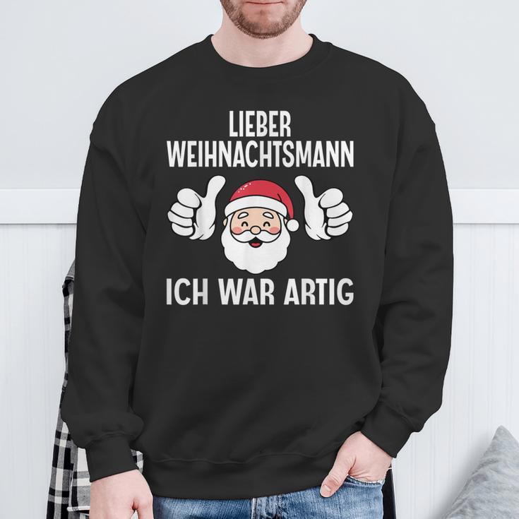 Lieber Weihnachtsmann Ich War Artig Christmas Sweatshirt Geschenke für alte Männer